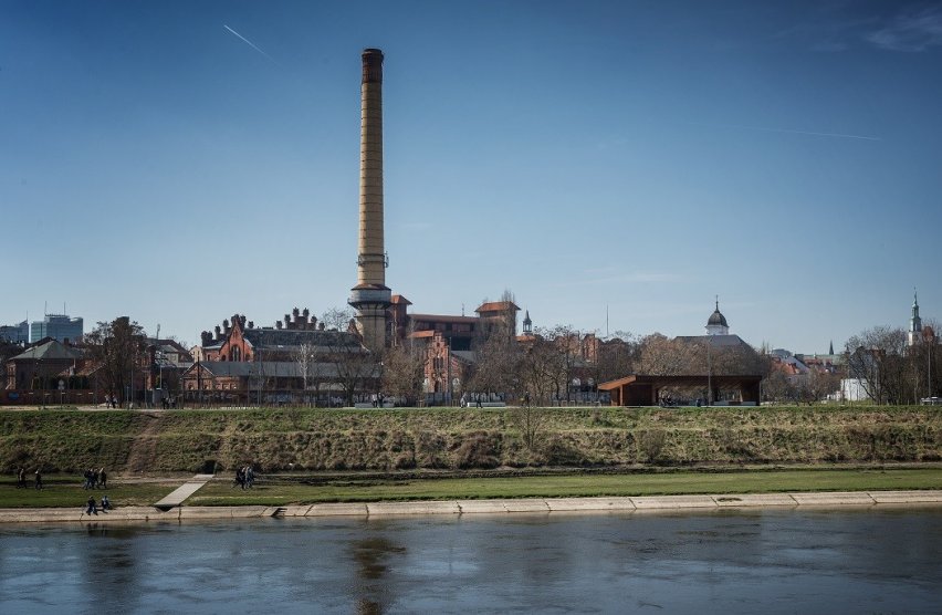 View of the gasworks buildings in Poznań