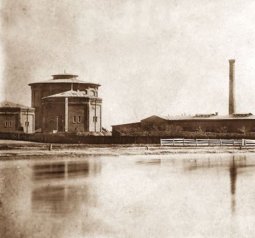 View of the Bydgoszcz Gasworks from the River Brda