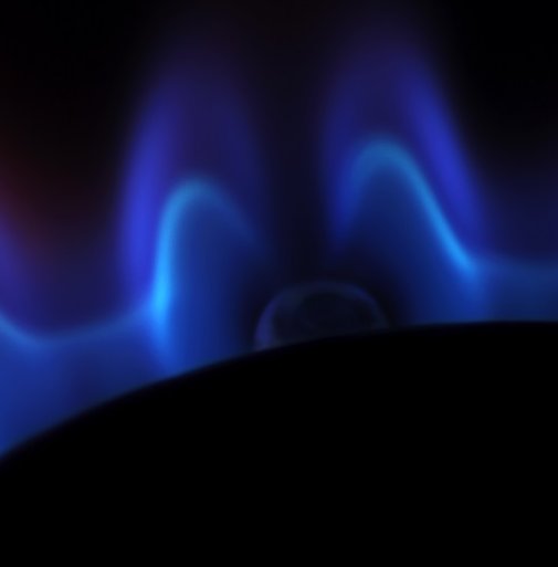 Płomień ze spalania gazu ziemnego